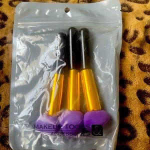3-Piece Sponge Makeup Beauty Blender Brush Set